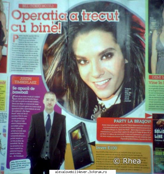 operatzia trecut bine! billu rasufla usurati: bill si-a pierdut vocea! tokio hotel si-au incheiat Administrator