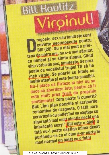 Bill~Virginul - am subliniat in mare ce e mai important.. so ce - * B I L L ~ K A U L I T Z *